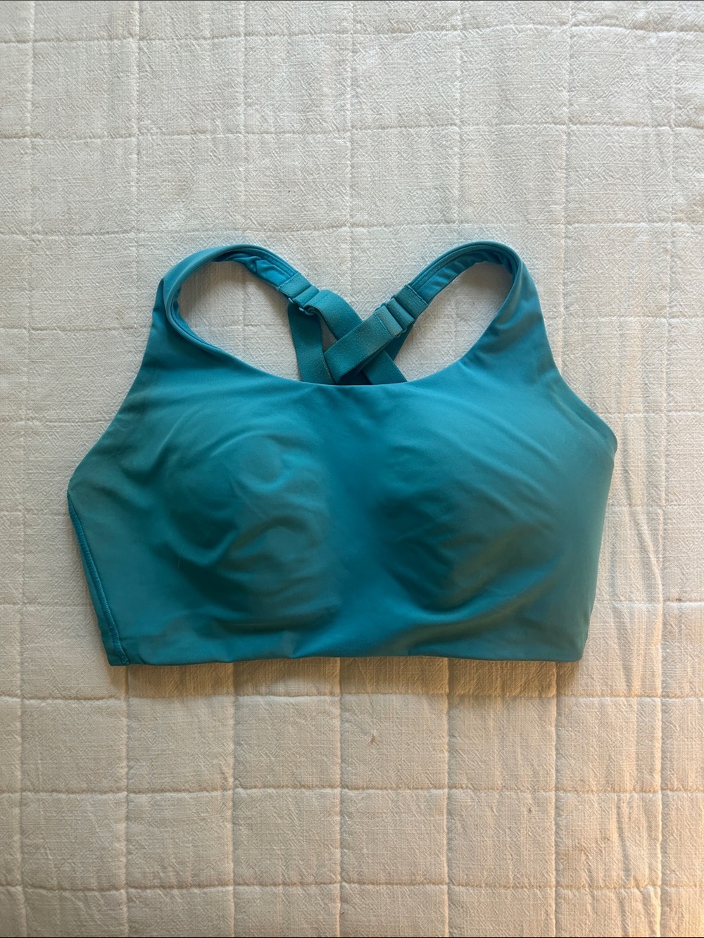 Lululemon Teal Women's High-Impact Sports Bra with Crossback Straps
